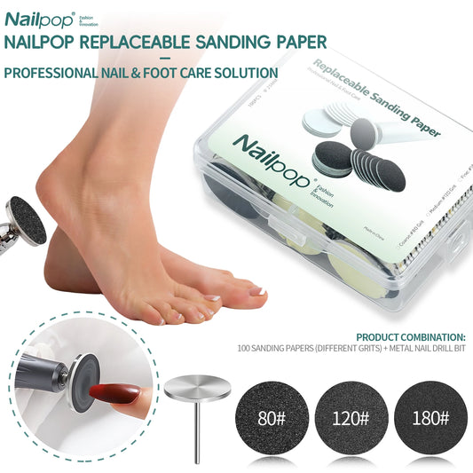 Nailpop - Abrasive Sandpaper Pads